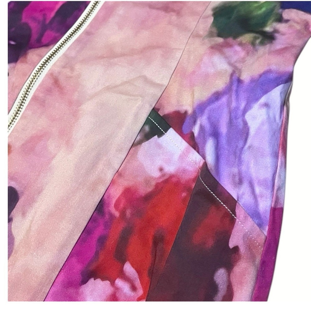 J. Peterman Pink Floral Midi Dress with Purple and Green Accents - Picture 5 of 9